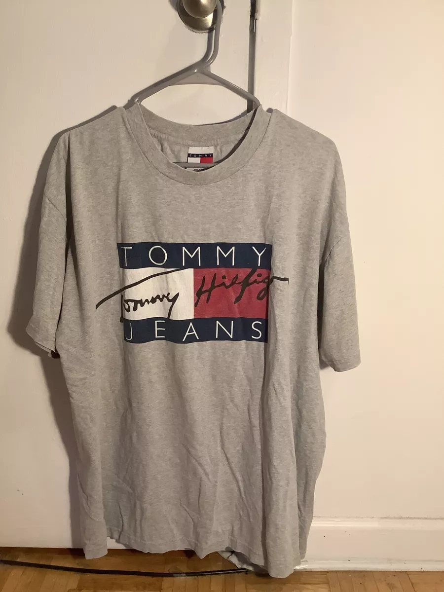 vintage tommy t shirt big flag 90s | eBay