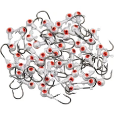 100Pcs 1/8 1/16 1/32 oz Lead Jig Heads Fishing Hooks Crappie Bass Lures Tackle