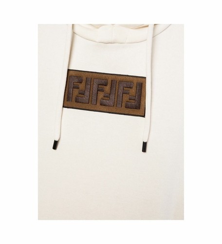 Fendi Embroidered FF Logo Cream White 