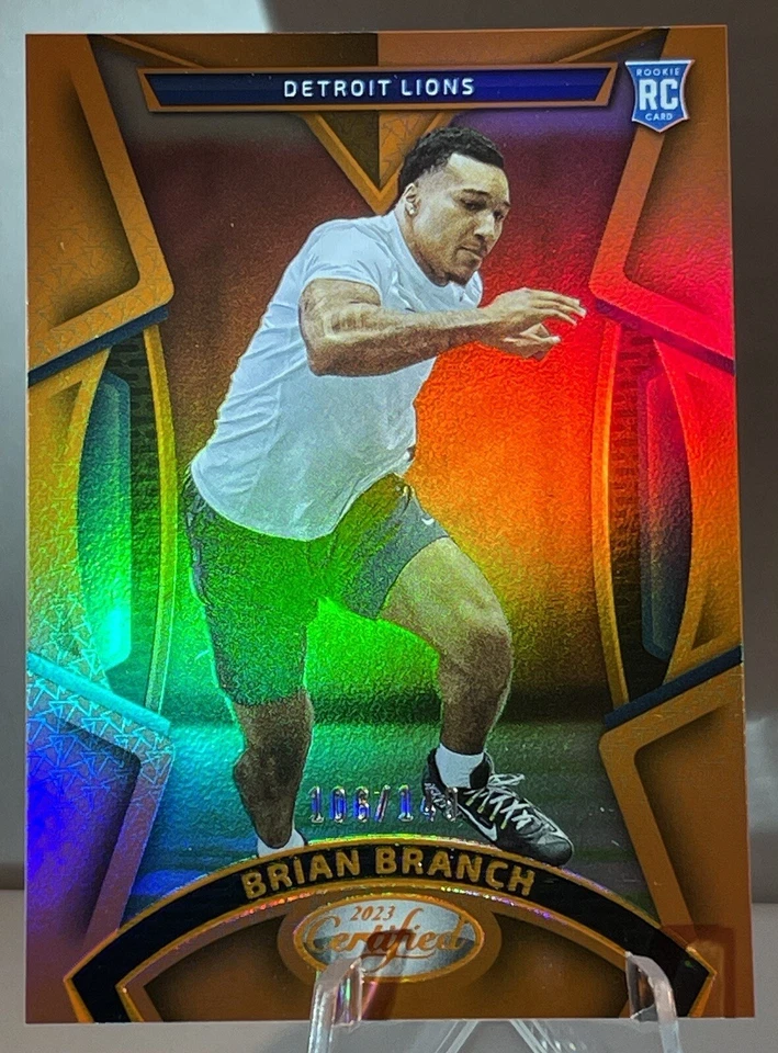 🔥BRIAN BRANCH   DETROIT LIONS  ROOKIE - 2023 Certified Mirror Orange #’D/ 149🔥 - Image 2 of 4