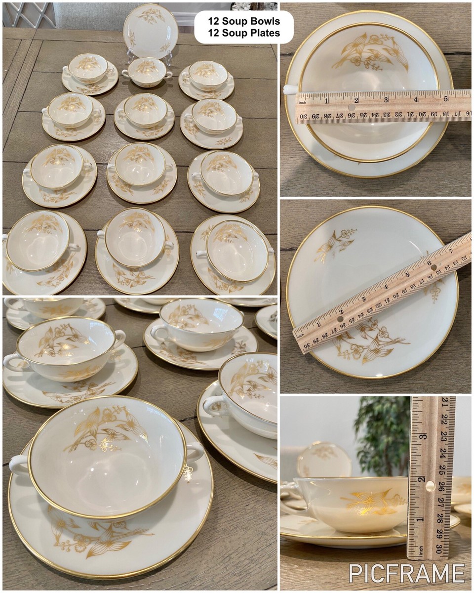 53 Piece LENOX Vintage Arrowhead Gold Dinnerware Set Plates Bowls