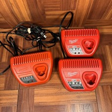 Lot Of 2 Milwaukee M12 12 Volt Charger Red And 1 Off Brand F-power New
