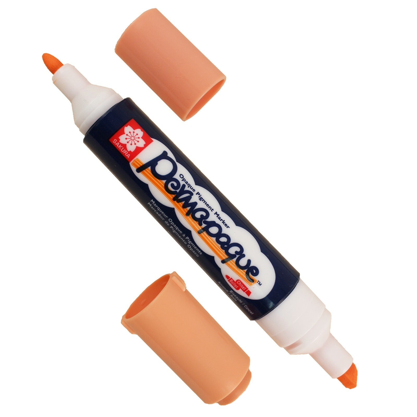 Sakura Permapaque Dual Point Paint Marker, Pale Orange, Chisel/Bullet, Pack of 1