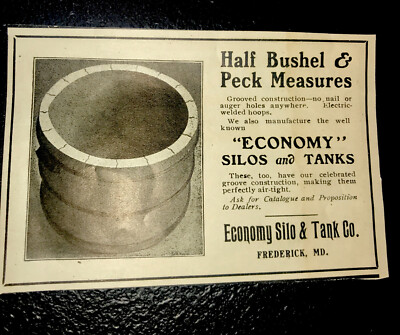 1907 Economy Silo & Tank Co. Farm Advertising - Frederick - Maryland