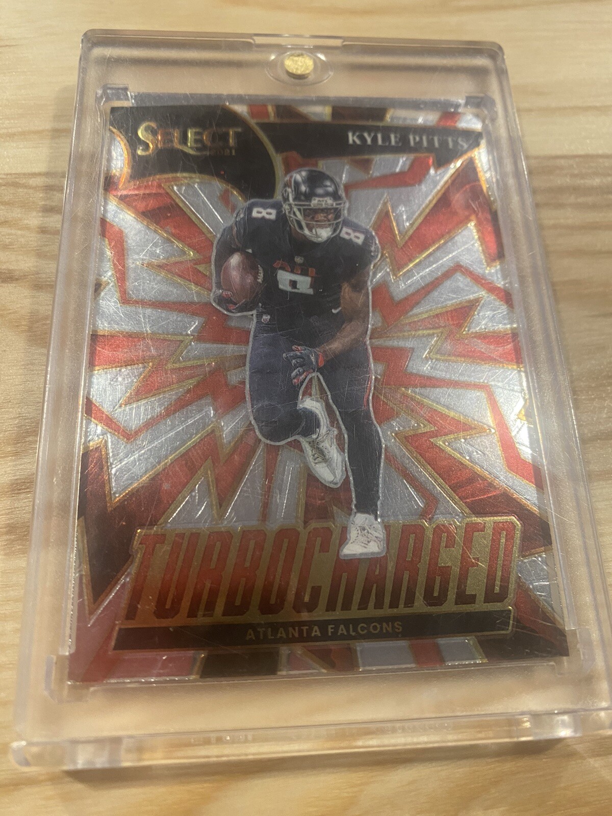 2021 Panini Select Kyle Pitts TURBOCHARGED INSERT ROOKIE CARD SILVER PRIZM!!