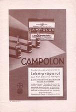 Alemania, años 30, folleto publicitario de farmacia/medicina - Campolon/Panflavin/Gardan
