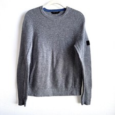 Rhone Walden Wool Cashemere Waffle Knit Sweater Mens Small Gray Pullover