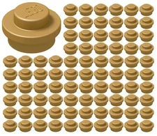 ☀️Lego 1x1 Gold Round Plates x100 Dots Stud Piece Bulk Legos #4073