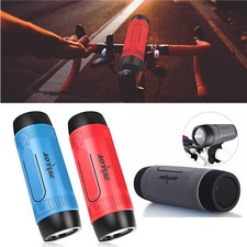 Bicycle Bluetooth Speaker Outdoor Flashlight Power Bank Support TF Card FM Radio
