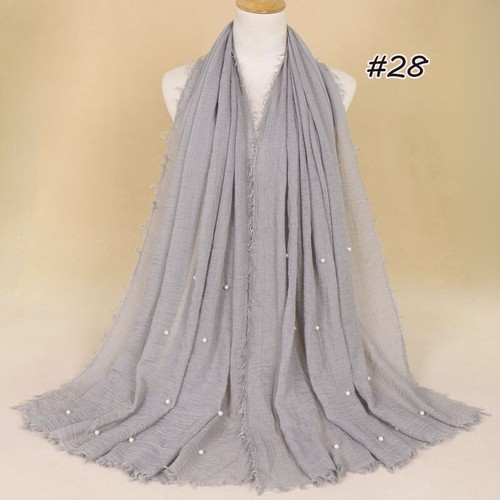Muslimische Damen Maxi Crinkle Hijabs Baumwollschal Islam Tücher und Halstücher Schals - Bild 115 von 122