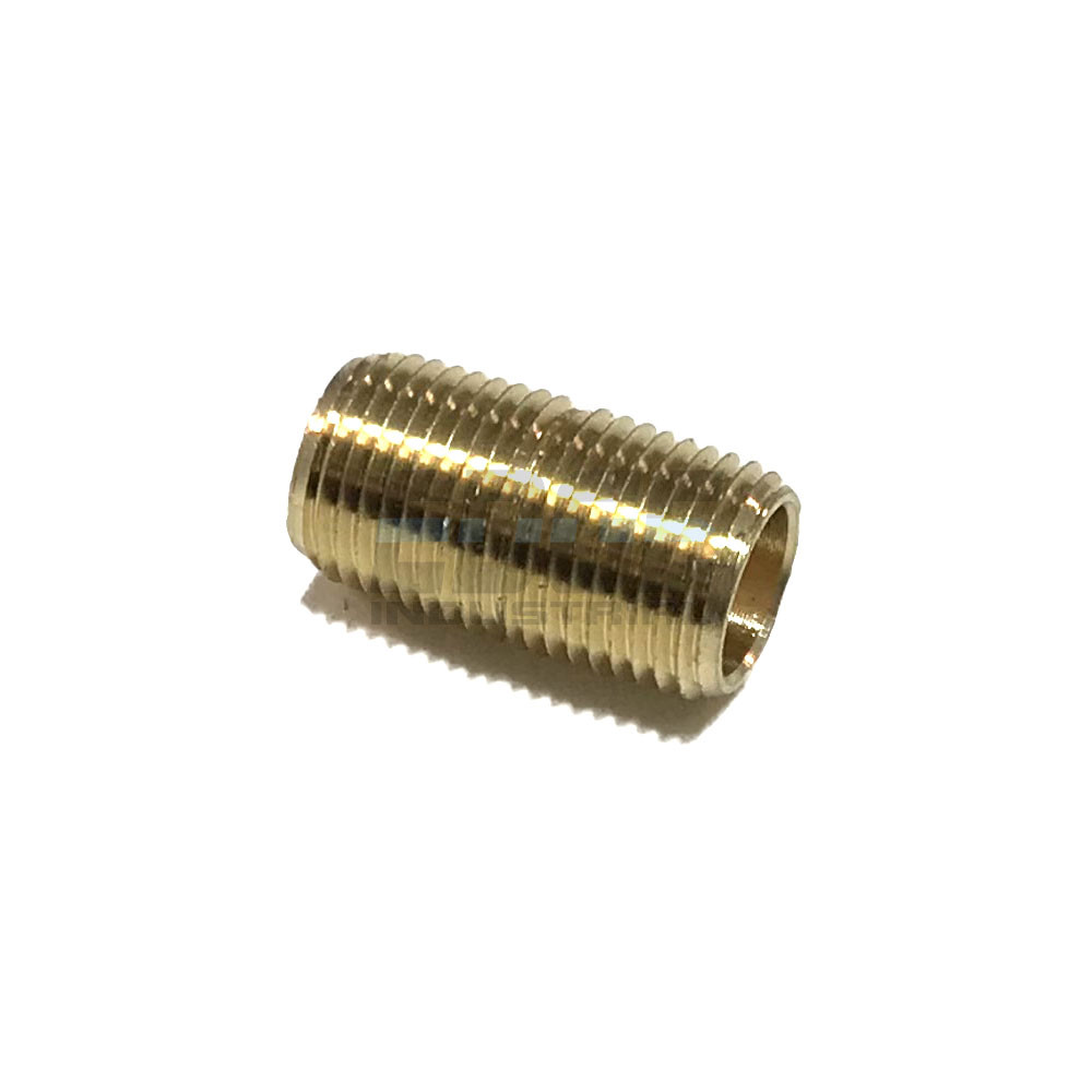 BRASS CLOSE NIPPLE 1/8" MALE NPT MNPT FUEL/AIR/WATER/OIL/GAS WOG