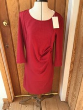 in wear terracotta rouche detail museanna dress uk 14 bnwt