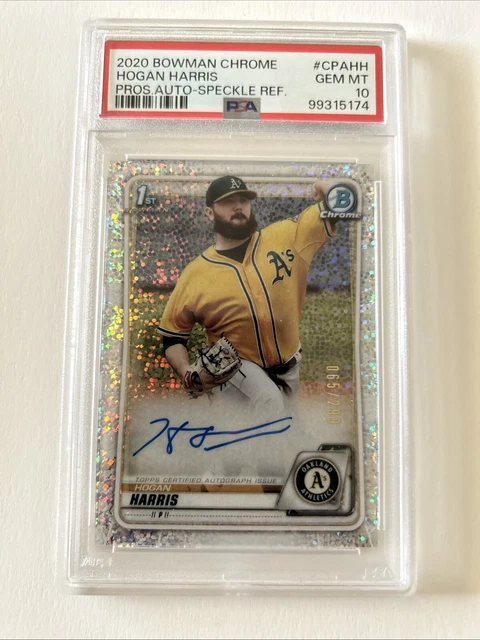 Hogan Harris 2020 Bowman 1st Chrome Prospect Auto Speckle /299 PSA 10