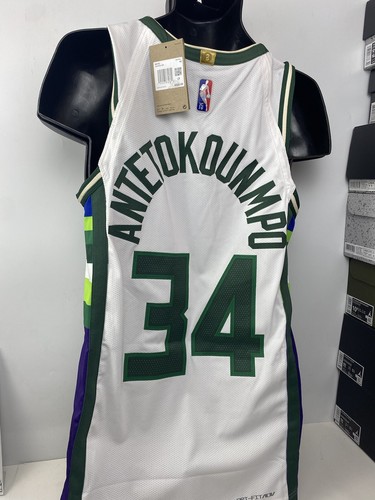 Nike Giannis Anterokounmpo Wilwaukee Buck 75th Anniversary Authentic Jersey Sz S - Picture 2 of 6