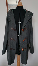 Hooch Love5 Ladies Vintage Grey Wool Mix Hooded Coat Uk 12