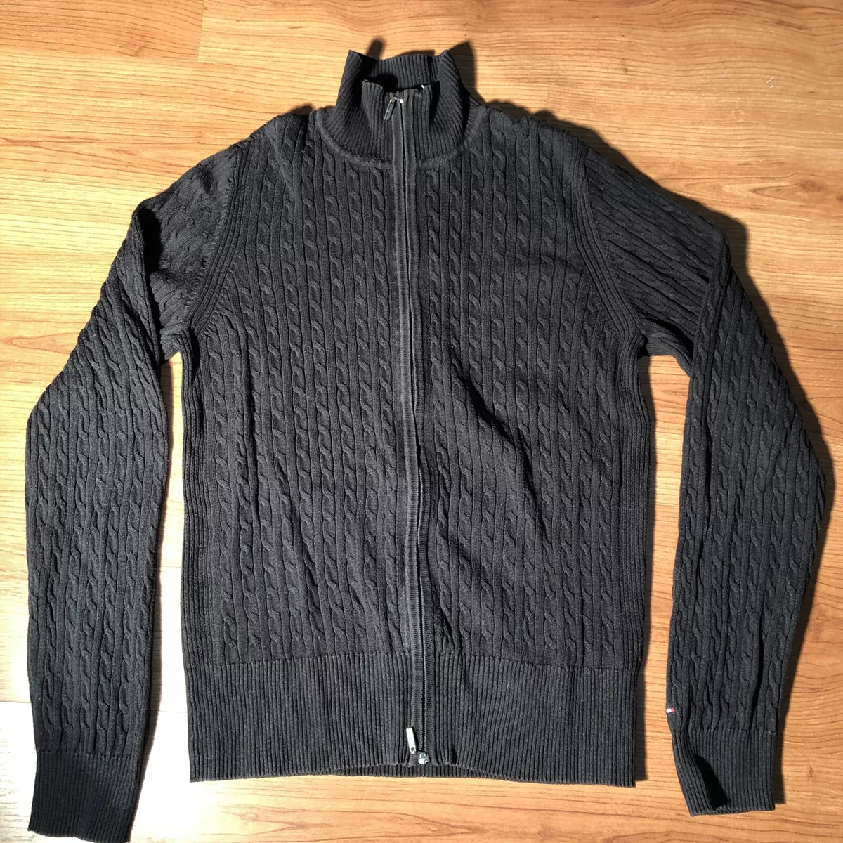 Tommy hilfiger men's full hotsell zip sweater