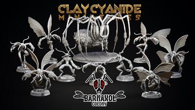 3D Printed Clay Cyanide Colony of Barnakol Tribes Factions Ragnarok D&D
