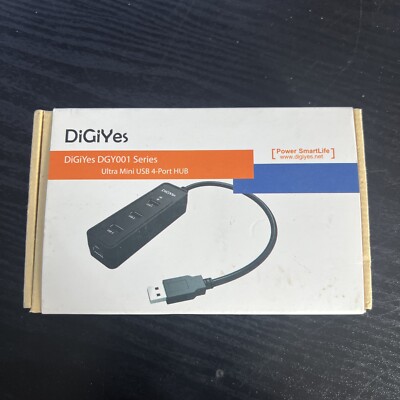 DiGiYes DGY001 Ultra Mini Usb 3.0 4 Port Hub Fully Integrated Usb Hub