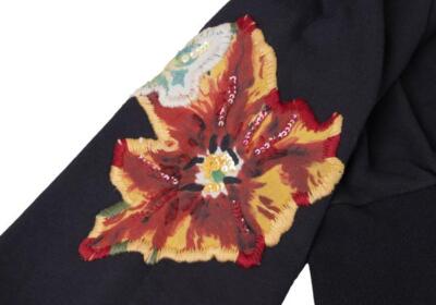 KEITA MARUYAMA Shirt Layered Floral Patch Top Size 2(K KEITA MARUYAMA Shirt Layered Floral Patch Top Size 2(K