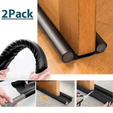 2xDoor Bottom Seal Strip Stopper Under Door Draft Guard Stopper Soundproof Strip