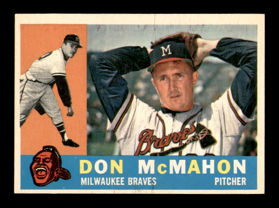 1960 Topps #189 Don McMahon NM Vintage Baseball Card OBGcards  