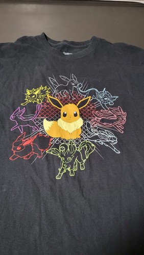 Pokémon Eevee Evolutions Graphic T-Shirt Size L