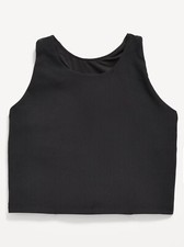 Old Navy Kid Girls PowerSoft Rib-Knit Longline Sports Bra Size Small 6-7 
