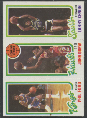 1980-81 Topps #209 Larry Kenon #19 John Drew  #127  Phil Ford