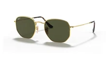 Ray-Ban Hexagonal Polished Gold Frame /G-15 Green Polarized RB3548N 001-5851 NEW