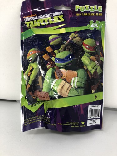 Teenage Mutant Ninja Turtles 48 Piece Jigsaw Puzzle on the GO! in Resealable Bag - Picture 2 of 2