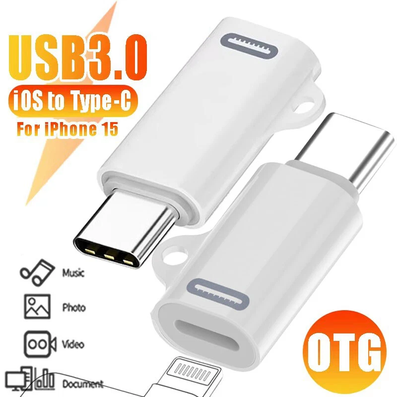 Type C Male to 8 Pin Female Adapter Converter For iPhone 16 15 Android Cellphone - Image 3 of 4