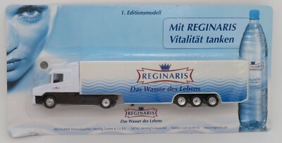 GRELL HO 1/87 TRUCK SEMI TRAILER SCANIA 124L 400 MINERAL WATER REGINARIS BOX