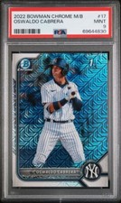 Oswaldo Cabrera 2022 Bowman Chrome Mega Refractor 1st Prospects 17 PSA 9 MINT