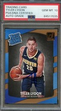 2017-18 Donruss #177 Tyler Lydon Signed AUTO 10 PSA Slabbed RC Nuggets