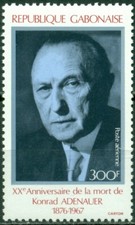 Gabon Scott #C288 MNH Konrad Adenauer West German Chancellor CV$4+