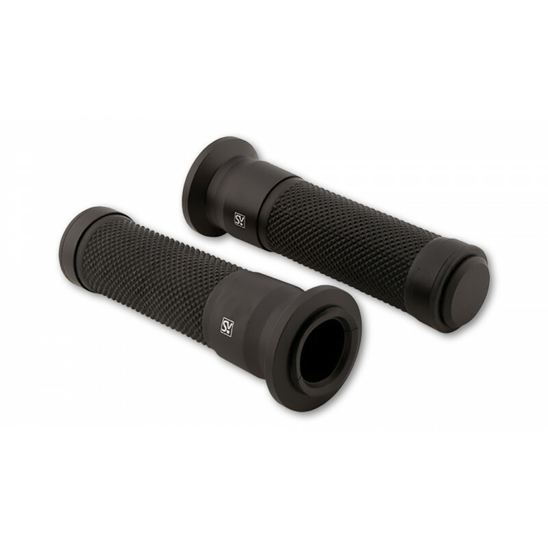 Poignées moto Alu Noir MARANO 22mm pour réduire la fatigue du motard