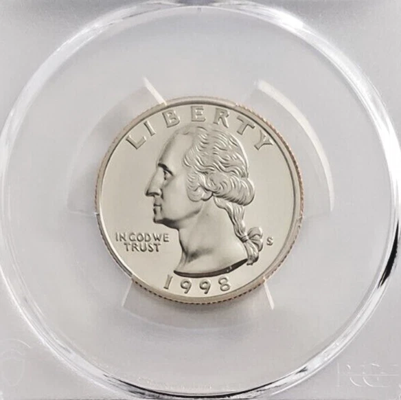 1998-S Washington Proof Quarter - PCGS PR70DCAM - Top Grade - Nice! 1769 - Image 2 of 4