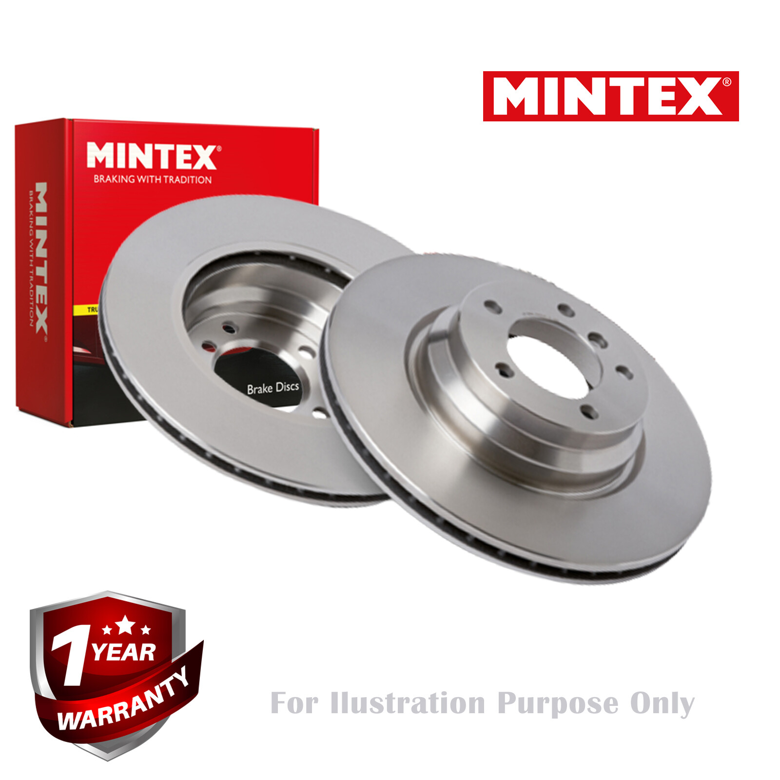 For Volvo Brake Discs Pair Front Vented MDC2984C 296 mm Diameter  