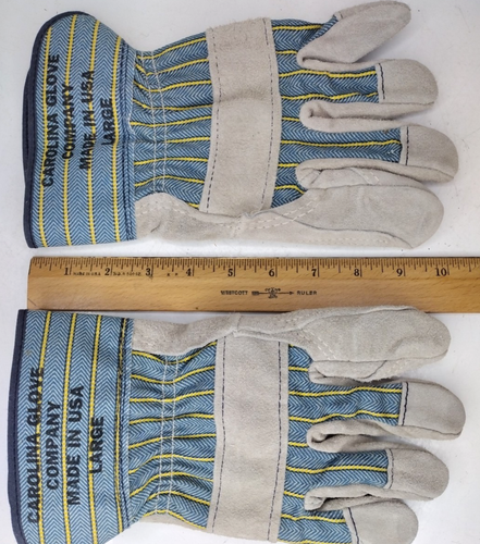 Guanti da lavoro in pelle da uomo Carolina Glove Co. made in USA taglia Large 5755S UN PAIO - Foto 2 di 6