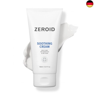ZEROID Soothing Cream 80ml (2.07 fl oz), Mild Care For Sensitive & Dry Skin