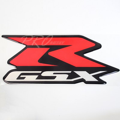 4-Piece Chrome Silver Fuel Tank Pad + GSXR Emblem Sticker Kit – Red & Reflective Silver Decals For Any Bike