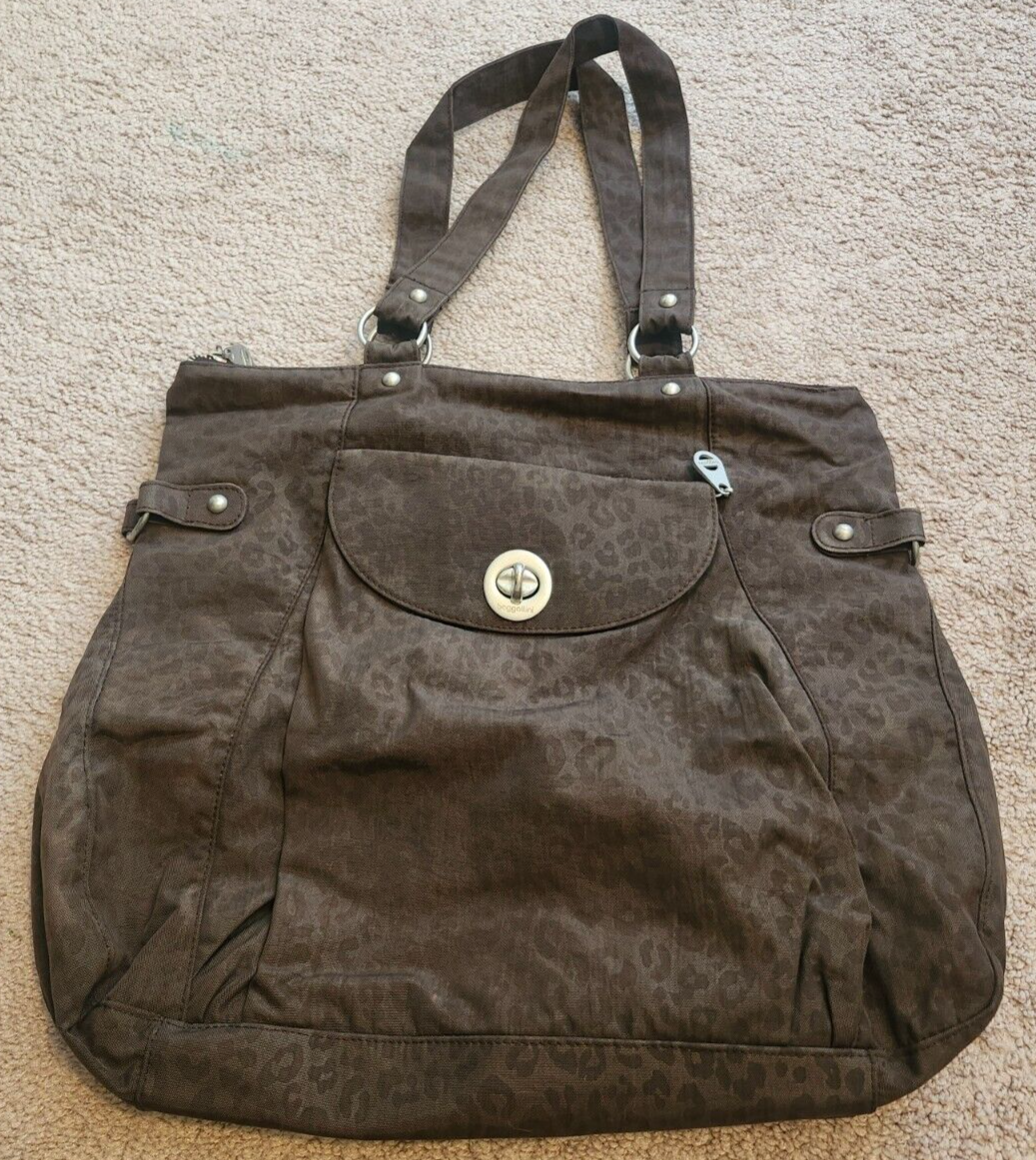 Baggallini Brown Leopard Nylon Backpack Travel Tote Bag Baggallini Brown Leopard Nylon Backpack Travel Tote Bag | eBay main image 3