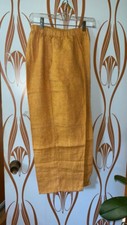 FLAX Petite Flood pant Md wgt linen Strawberry Papaya flowy wide leg vintage 04