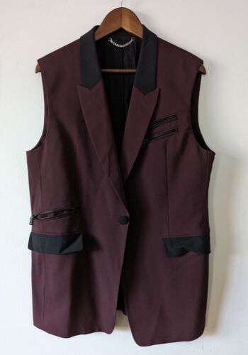 DIESEL BLACK GOLD - Formal tux burgundy vest - size 50 - Picture 1 of 12