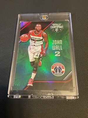 2015-16 Panini Totally Certified Mirror Green 2/5 JERSEY MATCH 🔥🔥John Wall #49