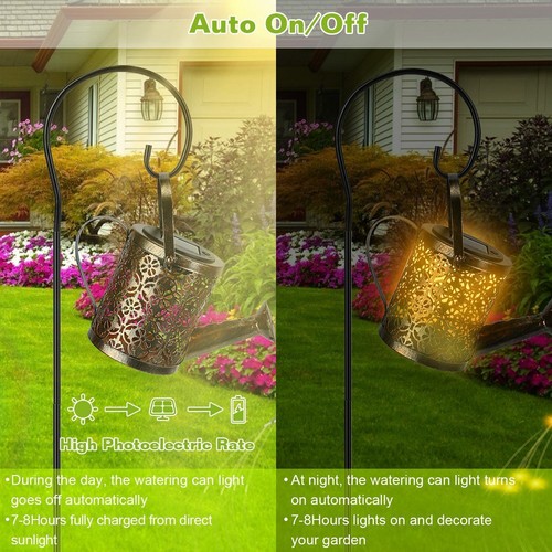 Solar Power Watering Can String Light Garden Terrace Lamp Stake Yard Fairy Light - 第 12/12 張圖片
