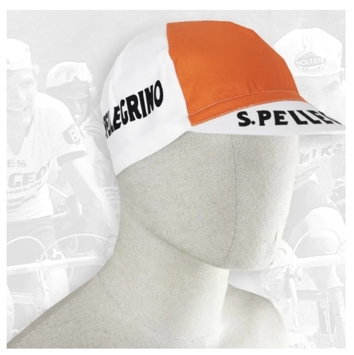 Casquette Vélo Vintage Campagnolo, Rouge, Années 70, Acrylique, Homme