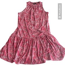 Banana Republic Sleeveless Cotton Knit Dress Size L Tiered Skirt