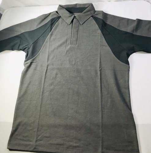 Mens Performance Evolve Golf Polo Sz M Breathable Gray Black
