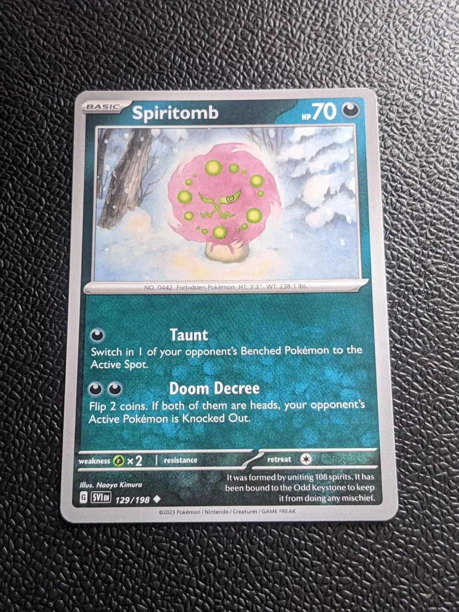 Spiritomb - 129/198 Scarlet & Violet Uncommon Pokemon - NM/MINT